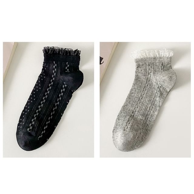 Lace Trim Socks Set SpreePicky