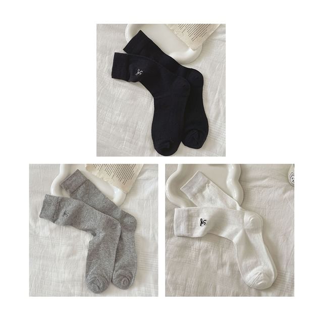 Bow Embroidered Socks Set SpreePicky