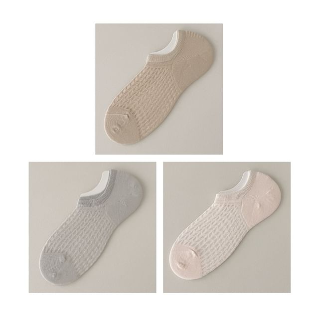 Plain No Show Socks Set SpreePicky