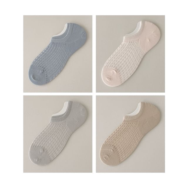 Plain No Show Socks Set SpreePicky