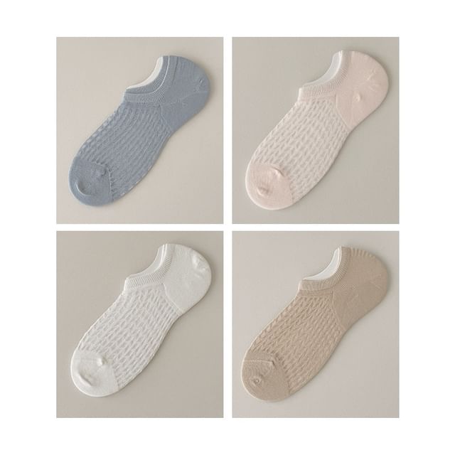 Plain No Show Socks Set SpreePicky