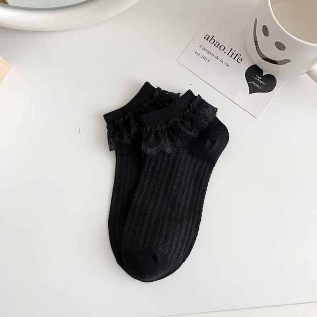 Ruffle Trim Socks SpreePicky