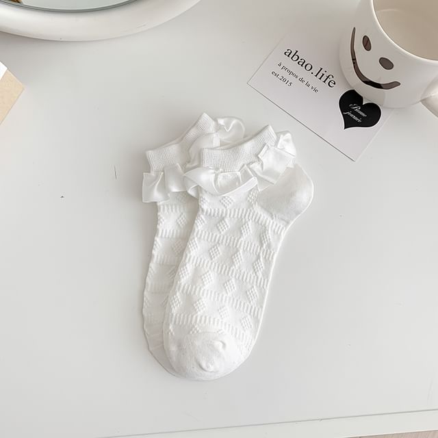 Ruffle Trim Socks SpreePicky