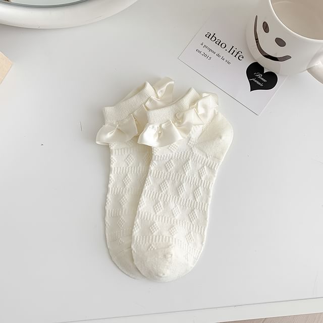 Ruffle Trim Socks SpreePicky