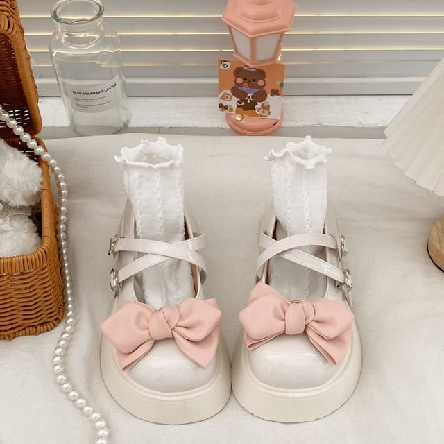 Bow Platform Mary Jane Shoes mySite