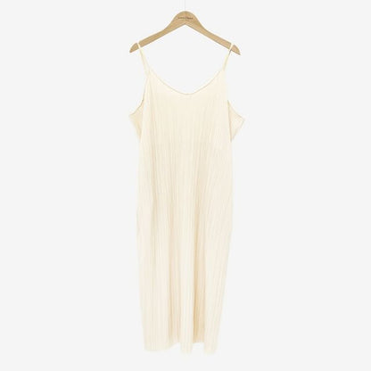 Sleeveless Ribbed Plain Maxi A-Line Dress SpreePicky