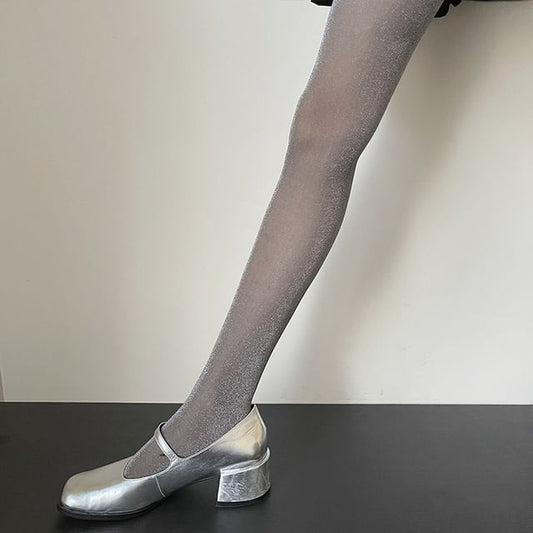 Plain Glitter Tights SpreePicky