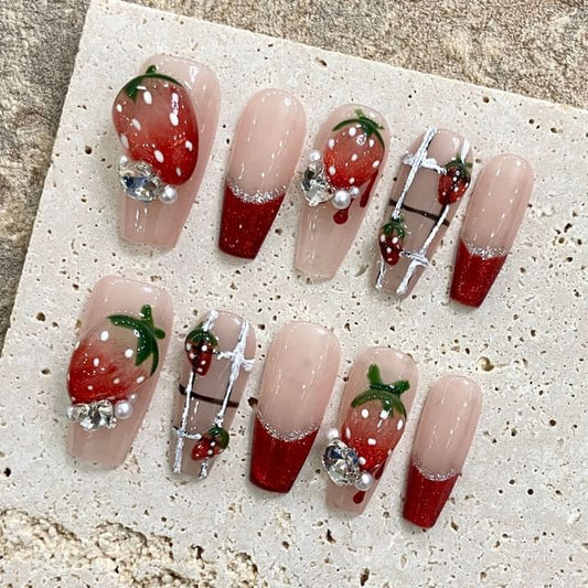 Strawberry Press On Nail SpreePicky