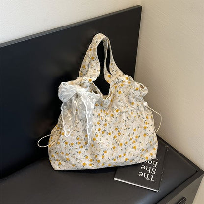 Floral Drawstring Shopper Bag / Neckerchief / Set mySite