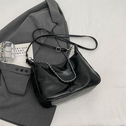 Chain Strap Faux Leather Crossbody Bag / Bag Charm / Set mySite