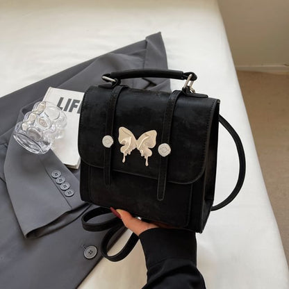 Butterfly Studded Flap Backpack mySite