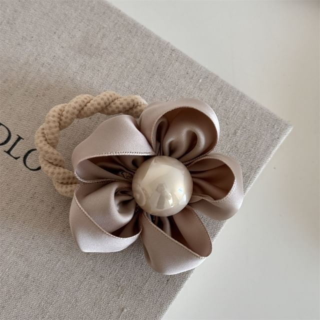 Floral Faux Pearl Hair Tie SpreePicky