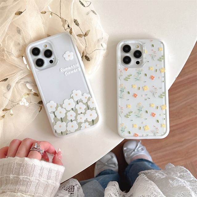 Floral Phone Case - iPhone 15 Pro Max / 15 Pro / 15 Plus / 15 / 14 Pro Max / 14 Pro / 14 Plus / 14 / 13 Pro Max / 13 Pro / 13 / 13 mini / 12 Pro Max / 12 Pro / 12 / 12 mini / 11 Pro Max / 11 Pro / 11 SpreePicky