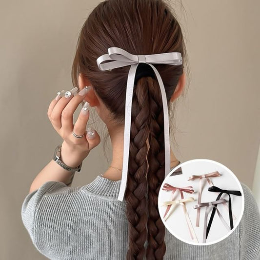 Plain Bow Hair Clip in 5 Colors SpreePicky