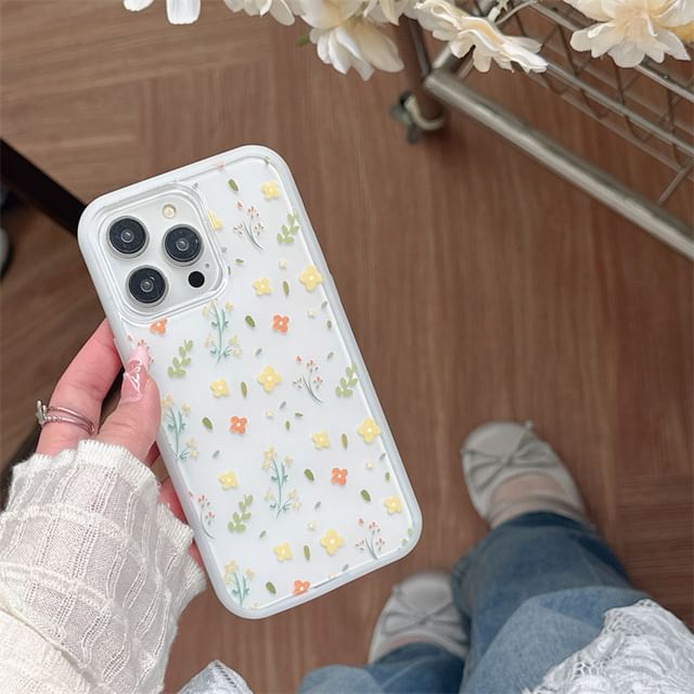 Floral Phone Case - iPhone 15 Pro Max / 15 Pro / 15 Plus / 15 / 14 Pro Max / 14 Pro / 14 Plus / 14 / 13 Pro Max / 13 Pro / 13 / 13 mini / 12 Pro Max / 12 Pro / 12 / 12 mini / 11 Pro Max / 11 Pro / 11 SpreePicky