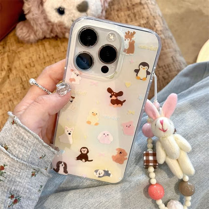 Animal Phone Case / Strap / Set - iPhone 15 Pro Max / 15 Pro / 15 Plus / 15 / 14 Pro Max / 14 Pro / 14 Plus / 14 / 13 Pro Max / 13 Pro / 13 / 13 mini / 12 Pro Max / 12 Pro / 12 / 12 mini / 11 Pro Max / 11 Pro / 11 SpreePicky