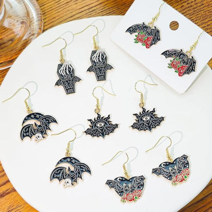 Halloween Bat Alloy Drop Earring SpreePicky