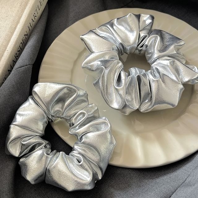 Metallic Patent Scrunchie SpreePicky