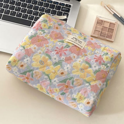 Floral Print Fabric Pouch / Makeup Bag / Clutch SpreePicky