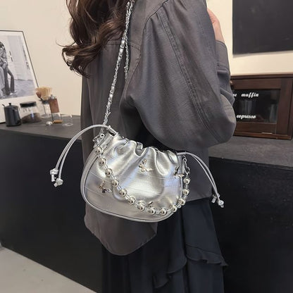 Butterfly Drawstring Chain Crossbody Bag SpreePicky