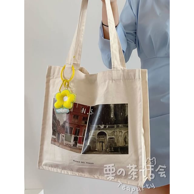 Print Canvas Tote Bag / Bag Charm / Set SpreePicky