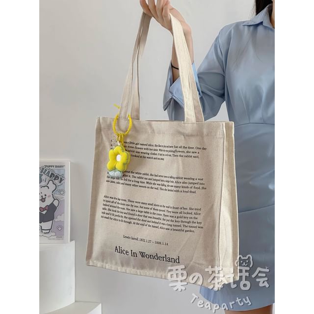 Print Canvas Tote Bag / Bag Charm / Set SpreePicky