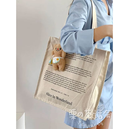 Print Canvas Tote Bag / Bag Charm / Set SpreePicky