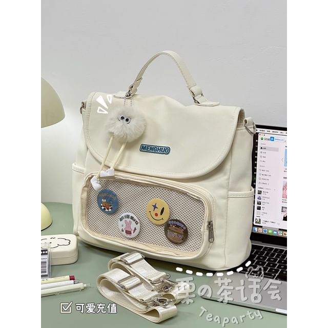 PVC Panel Flap Messenger Bag SpreePicky