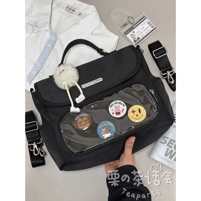 PVC Panel Flap Messenger Bag SpreePicky