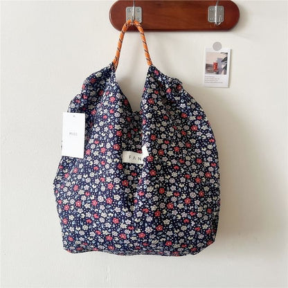 Floral Drawstring Tote Bag SpreePicky