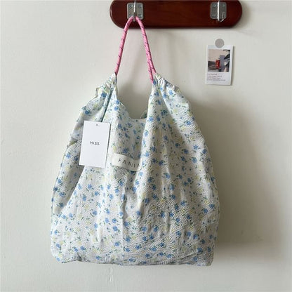 Floral Drawstring Tote Bag SpreePicky