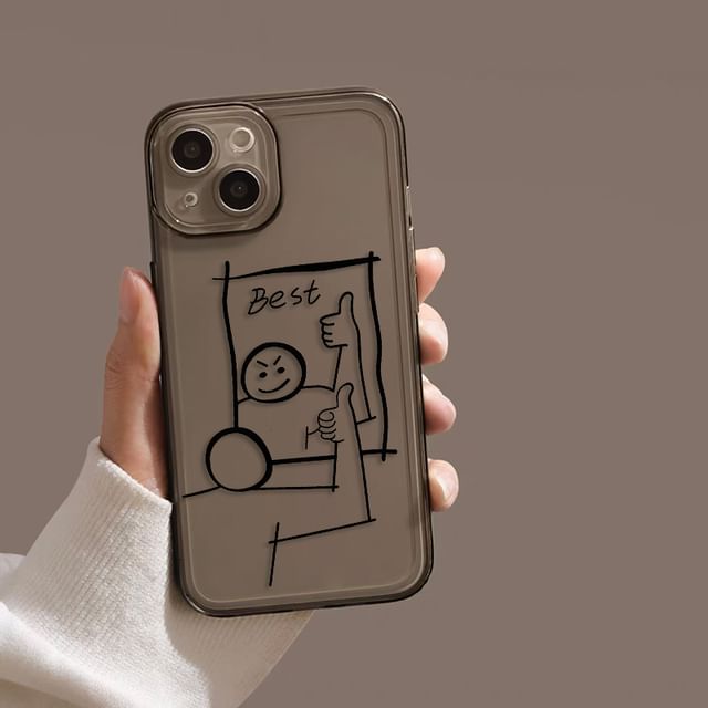 Cartoon Mirrored Phone Case - iPhone 15 Pro Max / 15 Pro / 15 Plus / 15 / 14 Pro Max / 14 Pro / 14 Plus / 14 / 13 Pro Max / 13 Pro / 13 / 13 mini / 12 Pro Max / 12 Pro / 12 / 12 mini / 11 Pro Max / 11 Pro / 11 SpreePicky