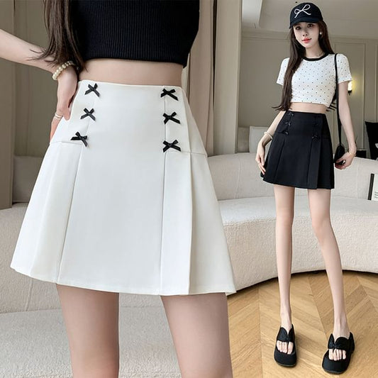 High Waist Plain Bow Mini A SpreePicky