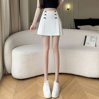 High Waist Plain Bow Mini A SpreePicky