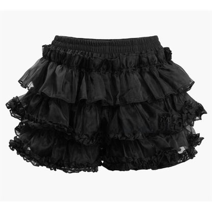 High Waist Plain Ruffle Skort SpreePicky