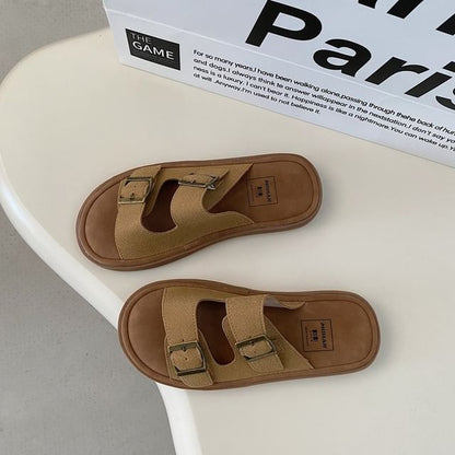 Buckled Slide Sandals mySite