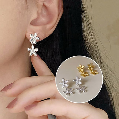 Floral Alloy Drop Earring SpreePicky