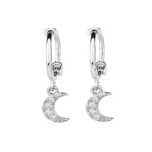 Moon / Star Alloy Drop Earring mySite