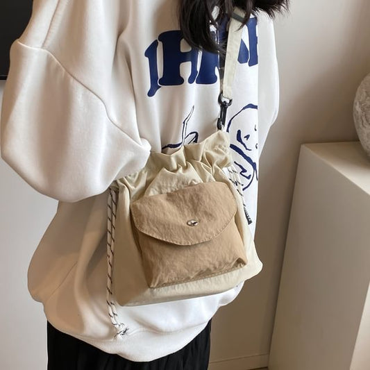 Canvas Two Tone Bucket Bag mySite