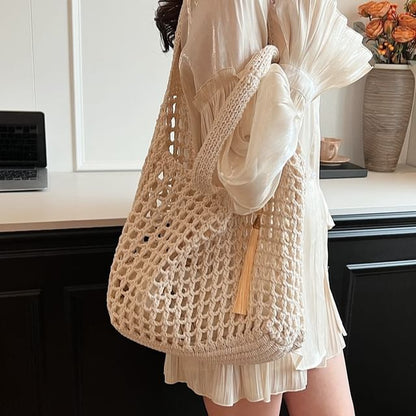 Crochet Plain Tote Bag mySite