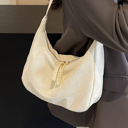 Textile Plain Shoulder Bag mySite