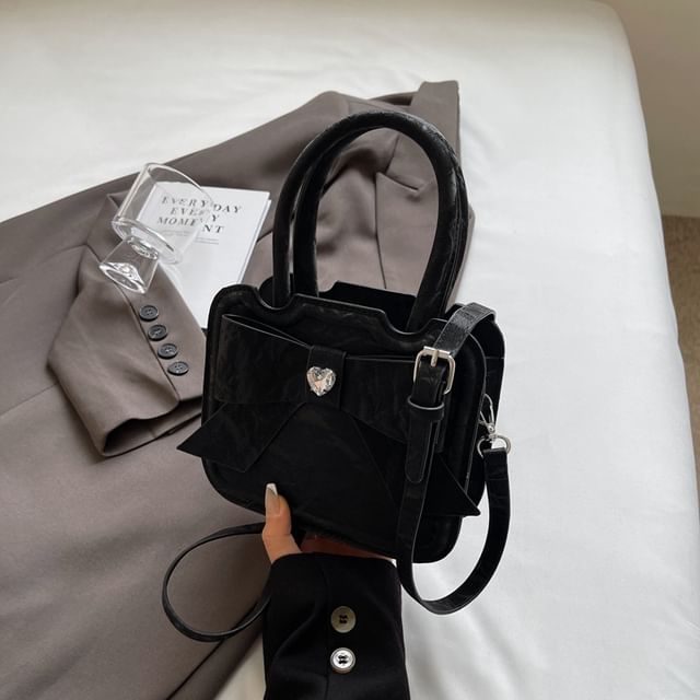 Bow Top Handle Crossbody Bag SpreePicky