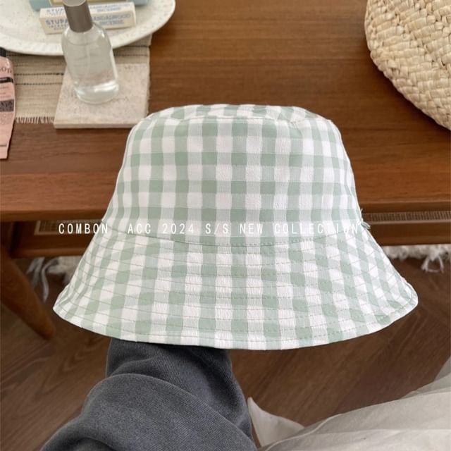 Plaid Reversible Bucket Hat SpreePicky