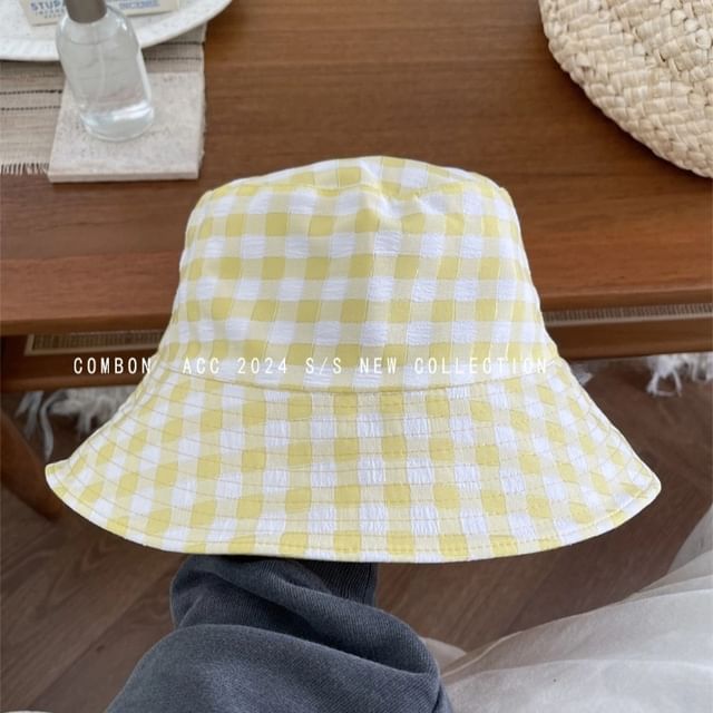 Plaid Reversible Bucket Hat SpreePicky