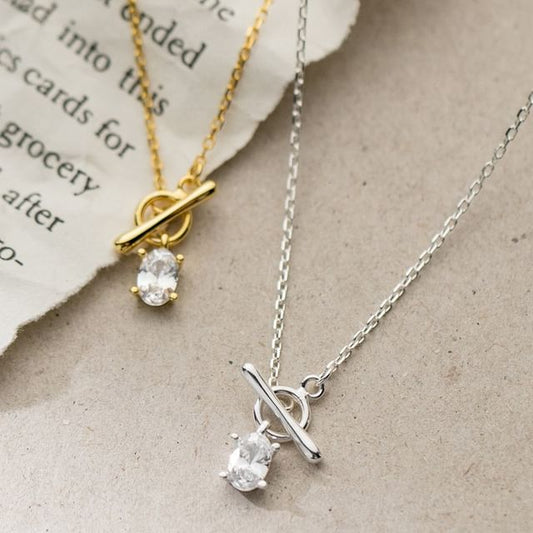 Rhinestone Pendant S925 Sterling Silver Necklace SpreePicky