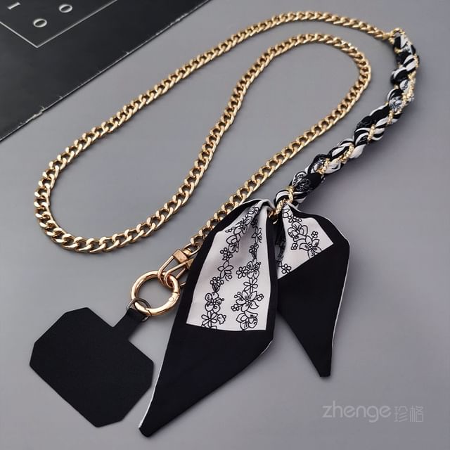 Scarf Alloy Chain Lanyard with Lanyard Pad SpreePicky