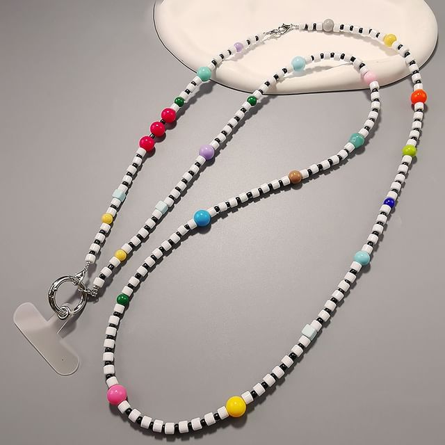 Bead Phone Lanyard with Lanyard Pad SpreePicky