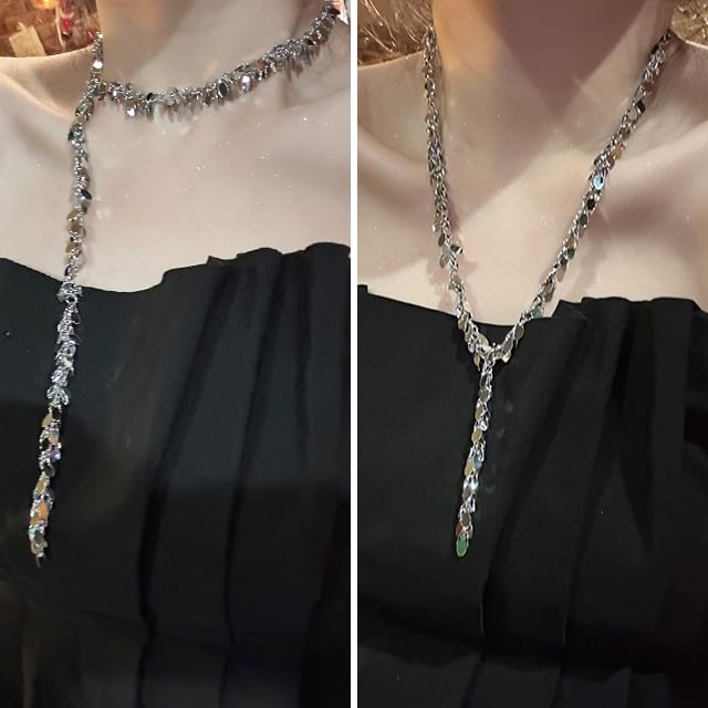 Necklace Metal Sequin FashionChic