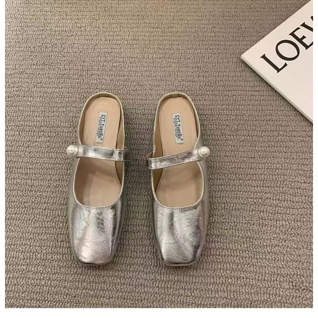 Faux Pearl Mules mySite