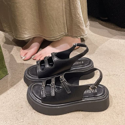 Platform Buckle Strap Sandals mySite